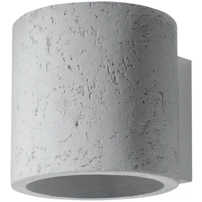 Image of Sollux ORBIS Beton SL.0486 Modern Grey LED Light for Living Room Bedroom Bathroom Hallway Office Base G9