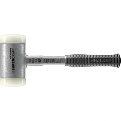 Image of Halder 3377070 Nylon Mallet with Anti Slip Grip, Multi Colour, 70 mm