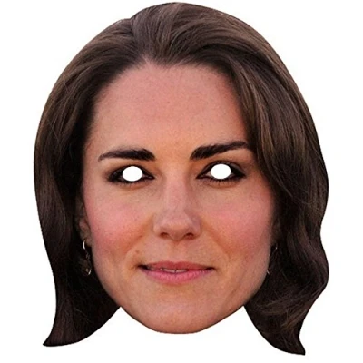 Image of Star Cutouts Printed Card Mask of Duchess Cambridge Kate