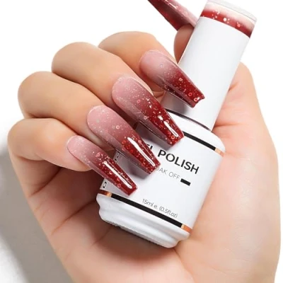 Image of Nicedeco Hema free Color Changing Gel Nail Polish, UV/LED Soak Off Temperature Change Polish Art Manicure Pedicure, Salon &amp; Home Use Long Lasting Easy to Apply 15ML 003