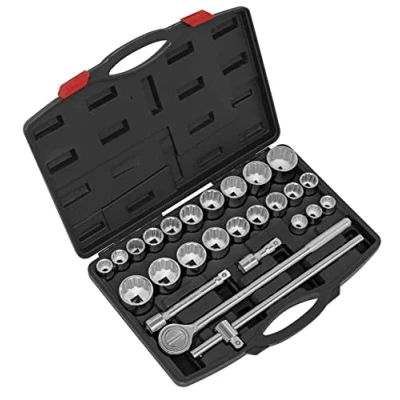 Image of Sealey Ak2582 Socket Set 26Pc 3/4Sq Drive 12Pt Walldrive Duometric