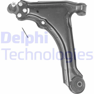 Image of 90373779 Suspension Arm DELPHI TC648 with ball joint Trailing Sheet Steel VAUXHALL: Astra Mk3 Kombi, CC