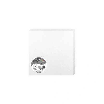 Image of Clairefontaine Ref 2185C Pollen Iridescent Folded Card (Pack of 25 Sheets) 160 x 160mm Sized, 210gsm Grained Card, Acid Free, Inkjet &amp; Laser Printer Compatible White