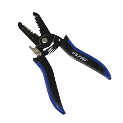 Image of US PRO Tools Precision Wire Strippers Cutters 7 Inch 0.6 2.6mm Safety Lock 6832