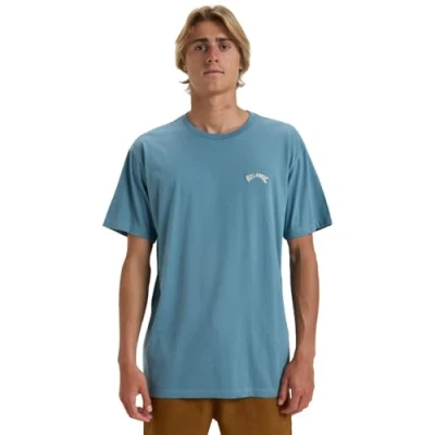 Image of Billabong T Shirt Arch Crew SS Young Mens Blue XS