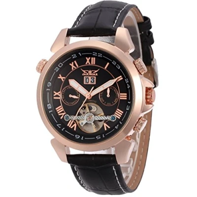 Image of FORSINING Men&#039;s Automatic Tourbillon Calendar Classic Band Wrist Watch JAG057M3R2