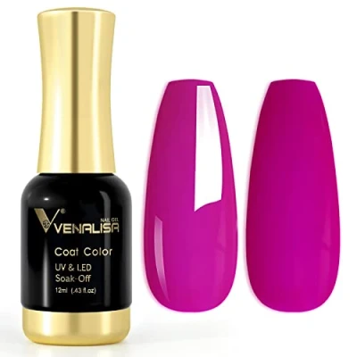 Image of VENALISA 12ml Purple Vortex Gel Nail Polish Soak Off Lamp UV LED Natural Art DIY Manicure French Gifts, 0.43 OZ