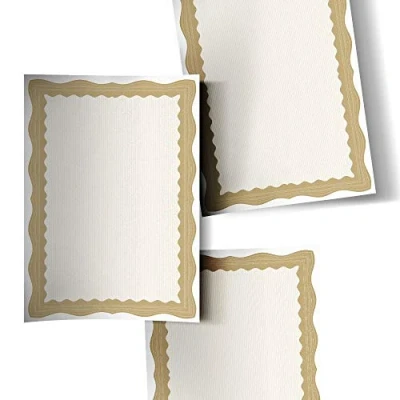 Image of Computer Craft A4 Certificate Papers with Foil Seals, 90gsm, Bronze Wave [Pack of 60]