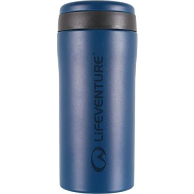 Image of Lifeventure Thermal Mug, Leakproof &amp; Vacuum Insulated Reusable Coffee Travel Cup, 300ml, Matt Cobalt