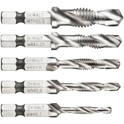 Image of DeWalt DEWDT50060QZ DT50060 Impact Ready Drill Tap Set 5 Piece