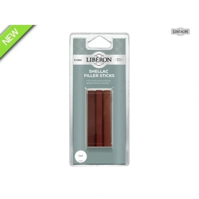 Image of Liberon Shellac Filler Sticks Dark (3 Pack)