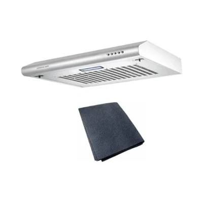 Image of Cookology VISOR600SS Extractor Fan 60cm Visor Cooker Hood in Stainless Steel with Recirculating Filter