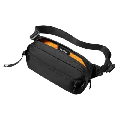Image of tomtoc 3.5L Sling Bag for Women &amp; Men, Lightweight Waist Pack with Organized Pockets, Minimalist Chest Shoulder Crossbody Adjustable Strap Travel, Work, Gym, Sport