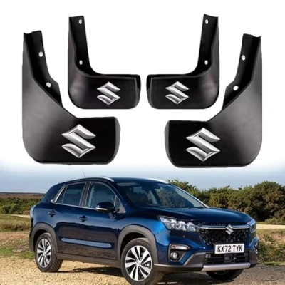 Image of Car Mud Flaps for Suzuki SX4 S Cross 2022 2023 2024,with Emblems Logo Fenders Splash Guard Tire Mudflaps Fender Splashproof Waterproof Resistance Accessories