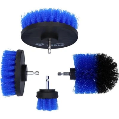 Image of BRILLIANT TOOLS Brush Attachment Set for Drills, of 4 [Powered by KS Tools]