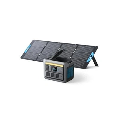 Image of Anker SOLIX C800 Portable Power Station with 200W Solar Panels, 1200W (Peak 1600W) Generator, Full Charge in 58 Min, 768Wh LiFePO4 Battery for Outdoor Camping, RVs, Road Trip, and Outages