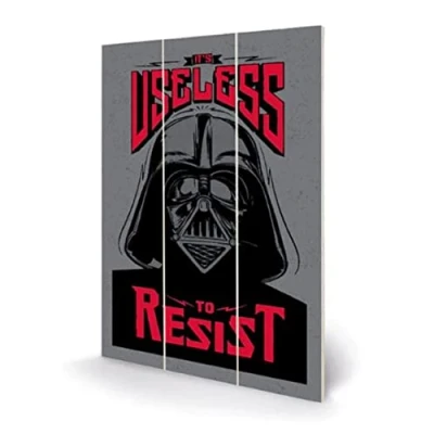 Image of Pyramid International Star Wars Darth Vader Wall Art (Darth Useless to Resist Design) 20cm x 29.5cm Official Merchandise ​
