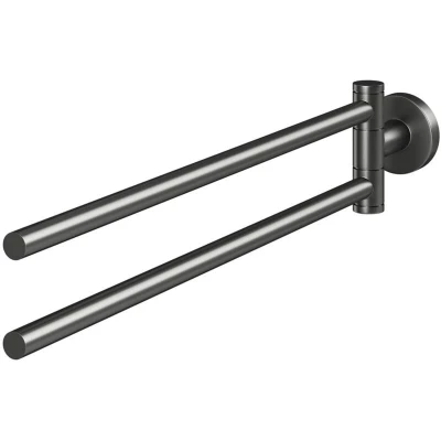 Image of Wholesale Domestic Colore Orbit Gunmetal Grey 400mm Wall Mounted Double Swivel Towel Rail