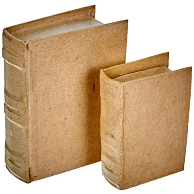 Image of Create Crafts 265661 Creativ 6 x 9 2 cm Papier Mache Books Assorted, Brown