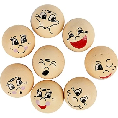 Image of Creativ 57094 Head, D: 20 mm, Wood, 16 assorted