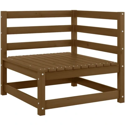 Image of vidaXL Garden Corner Sofa Honey Brown Solid Wood Pine