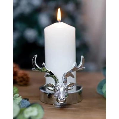 Image of Marco Paul Resin Stag Tealight holder christmas decorations candle traditional wedding table decoration tea light holders
