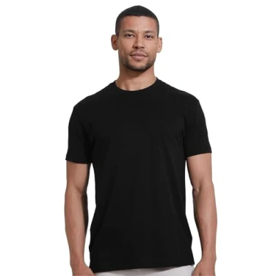 Image of True Classic Men&#039;s Crew Neck Short Sleeve T Shirt, 1 Pack Black, L