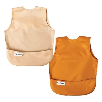 Image of Tiny Twinkle Bibs Mess Proof Baby Bib Waterproof Feeding Weaning for Toddlers 6 24months Machine Washable and Adjustable Side Closure Great Eating with Deep Storage Pocket