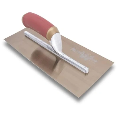 Image of Marshalltown MPB7GSD 12x5 inch Gold Stainless Steel Plasterers Trowel