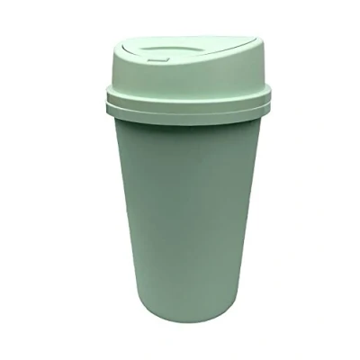 Image of NEW DUCK EGG BLUE, GREEN TOUCH TOP BIN 45L, KITCHEN LIFT UP LID, WASTE RECYCLE DUSTBIN