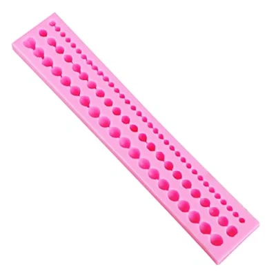 Image of Pearl Fondant Mould Three Dimensional Strip Silicone Cake Mold Pink Decoration Suitable for DIY Making Baking Tools