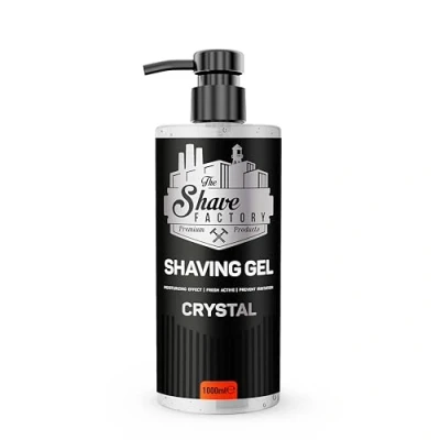 Image of the shave Factory Shaving gel Non Irritating Precise on face and body for men Moisturizes skin (Crystal (1000ml 33.81 Fl. Oz))