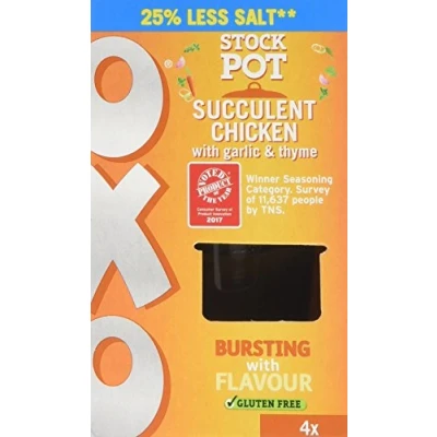 Image of Oxo Reduced Salt Chicken with Garlic and Thyme Stock Pots, Pack of 4 ,(4 x 20 grams)