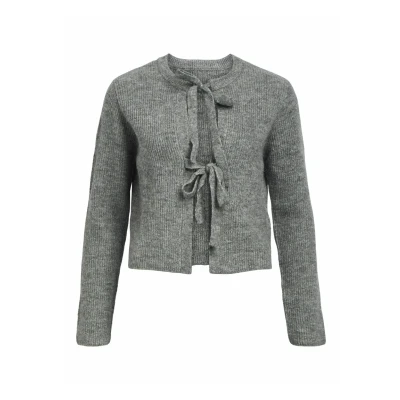 Image of Object Objparvi Cardigan, Women&#039;s, Size: XS, Medium grey melange