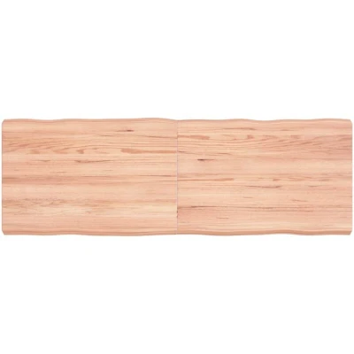 Image of vidaXL Table Top Light Brown 120x40x(2 6)cm Treated Solid Wood Live Edge