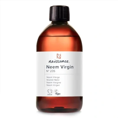 Image of Naissance Virgin Neem Oil (No. 235) 450ml Pure, Natural, Unrefined, Vegan for Hair, Nail, Eyebrow, Scalp, Skin, Body &amp; Plants