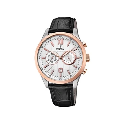Image of Festina Mens Chronograph Quartz Watch with Leather Strap F16997/1