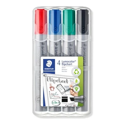 Image of Staedtler Flipchartmarker Lumocolor 356 B WP4 Box 4St.