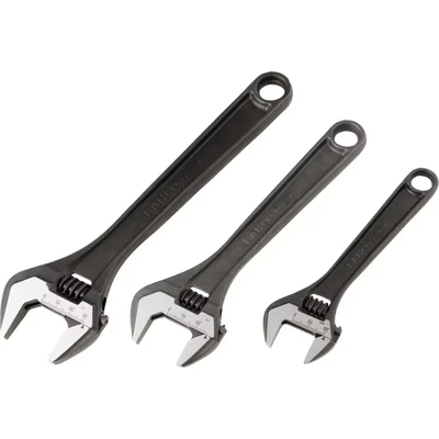Image of Bahco BHADJUST 3 ADJ3 Set of Adjustable Wrenches (8070/8071 / 8072), Grey, 16 degree head angle