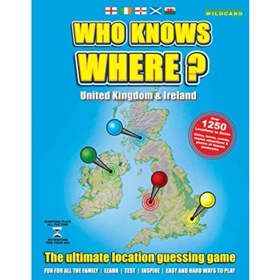 Image of WHO KNOWS WHERE UK &amp; IRELAND MAP FAMILY BOARD GAME OF BRITISH ISLES