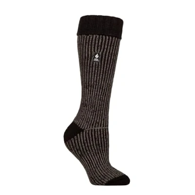 Image of Women&#039;s 1 Pair SOCKSHOP Heat Holders 2.3 TOG Thermal Boot Socks Black 4 8 Ladies