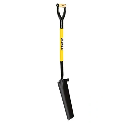 Image of JCB 400 x 180 /110mm Blade Grafting Spade Newcastle Style Drain Master Professional Solid Forged, Long Handle, Site and Gardening Tools For Home Improvement