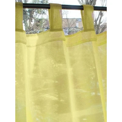 Image of Just Contempo Tab Top Voile Panel, Yellow, 58x54 inches