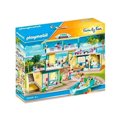 Image of Playmobil Family Fun 70434 Beach Hotel, Ages 4 +