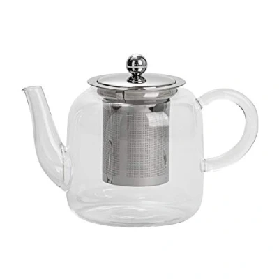 Image of 800ml Tall Glass Teapot with Stainless Steel Infuser By Argon Tableware