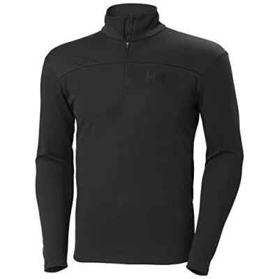Image of Helly Hansen Men&#039;s Hp 1/2 Zip Pullover Shirt, Ebony, M
