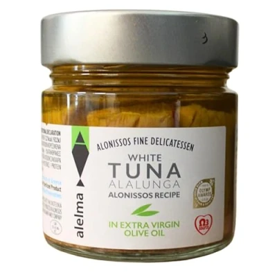 Image of Alelma White Alalunga Alonissos Tuna in Extra Virgin Olive Oil 212 g
