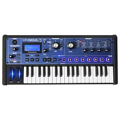 Image of Novation MiniNova Analogue Modelling Compact 37 mini key synth Tough, compact, powerful with pitch correcting effect vocoder, 256 onboard sounds and five effects per voice layering