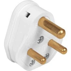 Image of Click PA166 Round Pin Plugs 5 Amp (Pack of 5)