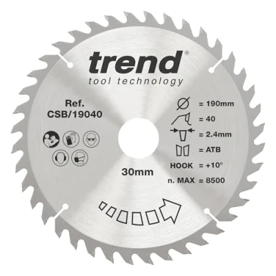 Image of CSB/19040 tct Craft Saw Blade 190mm x 24T 30mm Trend